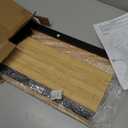 JANSNIMEN Bread Box for Kitchen Countertop, Large Bread Container Storage, Wooden Farmhouse Bread Box with Window Bread Holder (Black)