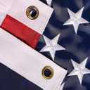 American Flag with Pole Kit - Includes 6ft Tangle Free Metal Flag Pole,4x6 Embroidered US Flag,Mount Holder Bracket,for Outside House,Front Porch,Outdoor,Black