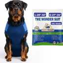 Surgi Snuggly Dog Surgery Recovery Suit - Dog Onesie for Post Surgery Recovery, Female Spay & Male Neuter - Surgical Suit for Dogs, E-Collar Cone Alternative, Double Blue - 2XL Small - 28" - 32" (EC)