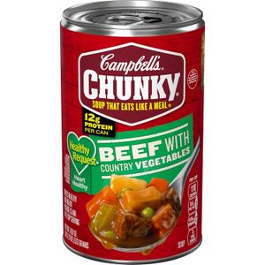 5 x Campbell's Chunky Healthy Request Beef & Country Vegetable Soup, 18.8 Oz (EXP 03/10/28)