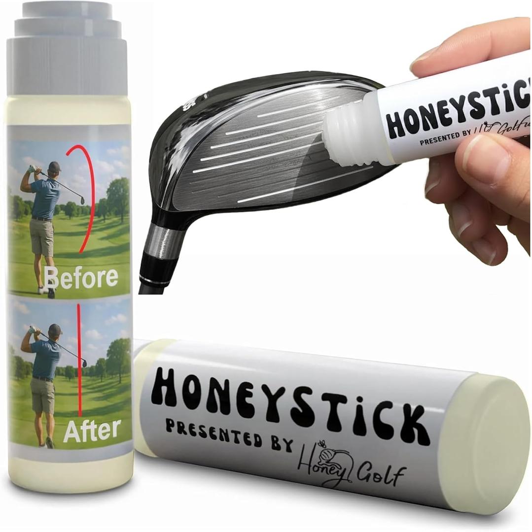 HoneyStick Anti Slice Gel for Golf Clubs - Anti-Hook Spin Reducer for Driver, Woods, Hybrids, Irons - Golf Accessories for Men - Golfers Must Haves & Essentials