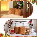 2 Pcs Christmas Gingerbread Man Throw Pillow Covers 18x18 Inch Double Sided Gingerbread Man Christmas Decorations Outdoor Winter Holiday Xmas Throw Pillow Case for Home Sofa Couch Room Decor