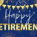78.74''x39.37'' Retirement Banner Happy Retirement Party Decorations for Office F321