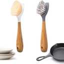 Full Circle Be Double Dish Brush Set  Durable Scrub Brushes for Dishes, Pots, Pans, and Cast Iron, Includes Be Good & Tenacious C, Sustainable 2-Pack