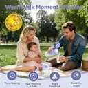 Portable Bottle Warmer for Travel, Dual Heating Modes for Breastmilk & Water Formula, Milk Warmer On The Go with Fast Heating & Long Battery Life, 5-Temp Control,12 Ounces Large Capacity