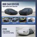 Kayme SUV Car Cover Custom Fit for Nissan Murano, Chevrolet Chevy Blazer, Dodge Journey,Windproof Upgraded & 100% Waterproof All-Weather Full Exterior Cover Rain Snow Protector with Door Zipper, Towel