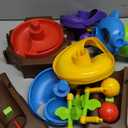 Dinosaur Ball Drop Toy for 3 4 5 6 7 8 Years Old Kids, Dino Spin Twister Toddlers Toy, Shoot Balls Toddler Montessori Toys Gifts for 3-6 Year Old Boys Girls, 2 Players PK Mode