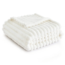 Bedsure GentleSoft White Throw Blanket for Couch - Cozy Blanket for Women, Cute Fleece Throws for Girls, Teacher Gifts Birthday Gifts for Women Men Mom, Room Home Dorm Decor, Off White, 50x60 Inches