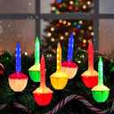 9.5FT Christmas Bubble String Lights  9 Multicolor Vintage Bubble Lights for Christmas Tree, Fireplace, Mantel & Holiday Decorations, Connectable, UL Listed, Green Wire