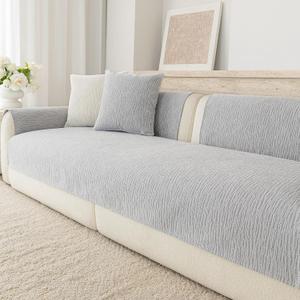Waterproof Couch Cover for Dogs,Nonslip Sofa Cover for L Shaped Sofa,Washable Furniture Protector Pet Friendly(Light Gray,28"x28")