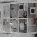 RIZZARI Enclosed Cat Litter Box with Lid, Large Foldable Litter Box with Litter Scoop, Top Entry Cat Toilet for Kittens and Big Cats (Light Gray,Stainless Steel with Deodorizer, X-Large)