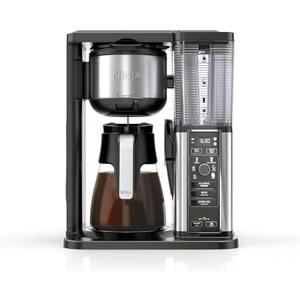Ninja CM300 Specialty 10-Cup Coffee Maker with 3 Brew Styles for Ground Coffee, Built-in Water Reservoir, Fold-Away Frother & Glass Carafe, Black