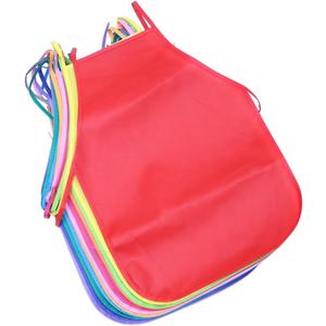PRETYZOOM 12pcs Kids Non-woven Painting Apron Art Smock for Kids Cooking Painting Bbq Long Ties for Easy Dressing