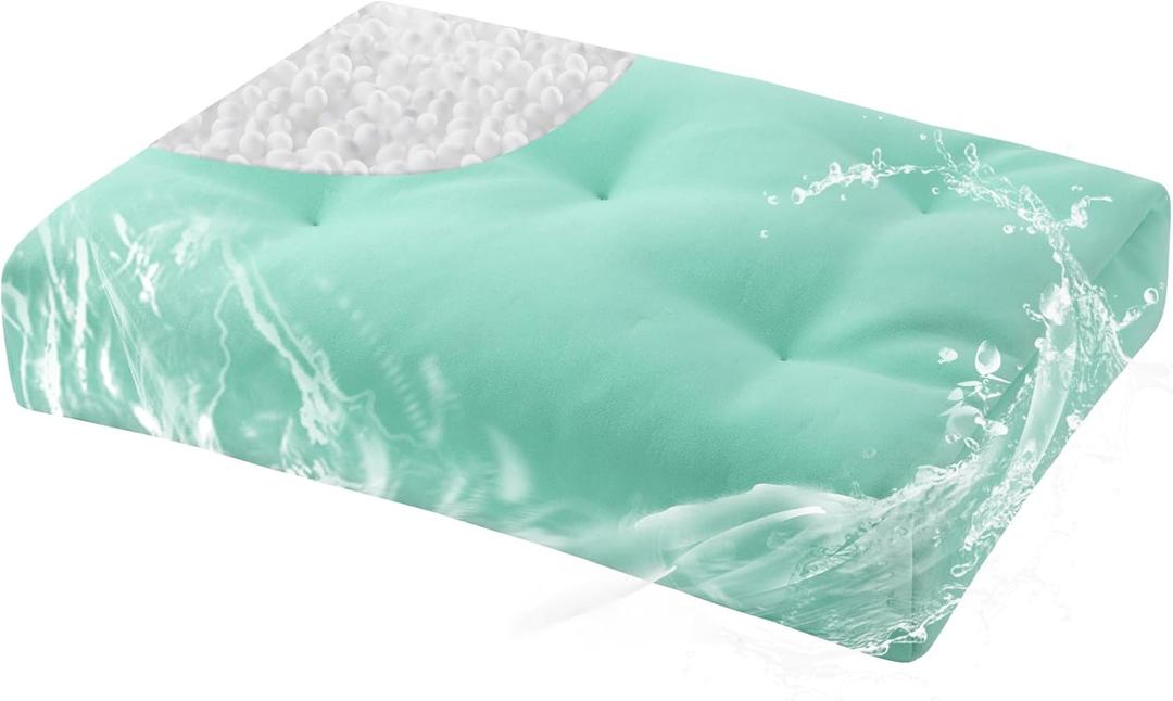 MABOZOO Bath Seat Pillow for Bathtub, Bathtub Seat Cushion For Tub with Non-Slip Suction Cups, Spa Pillow Shower Seat Cushion Bath Tub Cushion For Soaking Tub in Bathroom (Blue)