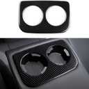 Youtaiche Car Sticker Armrest Rear Water Cup Holder Decal ABS Carbon Fiber Interior Trim Cover for Subaru Crosstrek/Impreza 2024 2025 Accessories