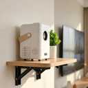 15.7" Floating Wall Shelf, Heavy-Duty Foldable with Bracket, 9.5 inches x 15.7 inches x 4.5 inches