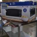 GE Countertop Microwave Oven,1, 200-watt Capacity, 2.0 Cubic Ft., 8 Auto Setting Cooking Settings, Child-Lock Technology, Kitchen Essentials for the Countertop, Dorm Room or Apartment, Stainless Steel