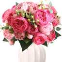 ASTRYAS 4Pcs Peonies Artificial Flowers, Mixed Pink Artificial Peonies, Silk Peonies Flowers Fake Peonies Artificial Flowers Peonies Bouquet for Centerpiece Table Wedding Party Home Decor