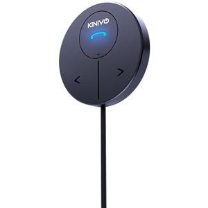 Kinivo BTC480 Aux Car Adapter (Bluetooth Car Kit with 3.5mm Port, Dual Phone Connection, Magnetic Mount, Dual-Port USB Charger, BT Wireless Reciever) Plug & Play for Hands-Free Calls, Stereo Audio