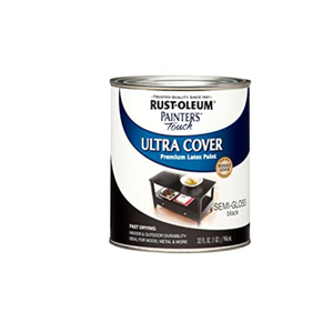 Rust-Oleum 1974502 Painter's Touch Latex Paint, Semi-Gloss Black,32 Fl Oz