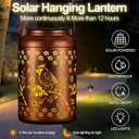 Cardinal Solar Lanterns Outdoor Waterproof Garden Decor, Christmas Cardinal Birthday Gifts for Women Mom Grandma,Hanging Metal Solar Lanterns LED Decoration(01-Red Bird)