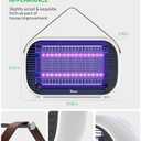 Buzbug LED Bug Zapper Indoor, 10 Years Lifespan Lamp Sustainable Less Power, Durable High-Voltage Electric Mosquito Zapper, Fly Trap Mosquito Trap, Fly Killer Fly Zapper -MA015B (white)