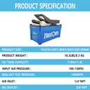 Air Hydraulic Pump 10,000 PSI, 1.7L Reservoir, NPT 1/4" Inlet, NPT 3/8" Oil Outlet,Hydraulic Pump Air Hydraulic Foot Pump with 6.6ft Pipe, Blue