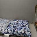 Arden Outdoor Midback Chair Cushion, 18 x 16.5, Rain-Proof, Fade Resistant Blue Garden Floral