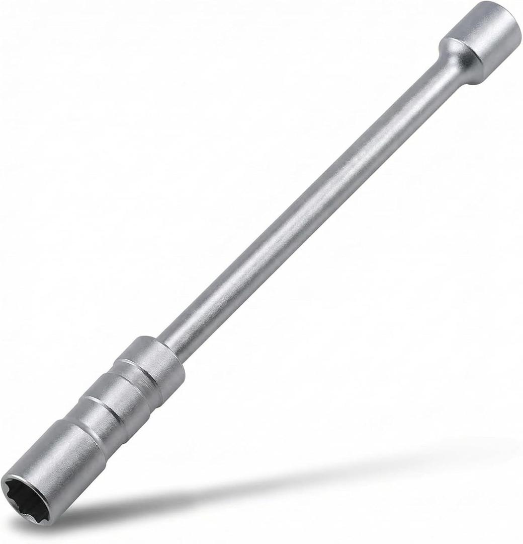 5/8" (16mm) Swivel Magnetic Spark Plug Socket, 12" Long Reach Spark Plug Removal Tool, 3/8" Drive CR-V Steel