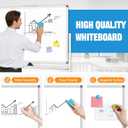 48" X 36" Large Rolling Whiteboard, 360°Rotation Magneitic White Board with Stand, Double Sides Whiteboard Easel on Wheels, Big Dry Erase Board for Office, School, Home