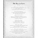 The Key to Love- Romantic Poem Wall Art, This Poetic Distressed Parchment Design Wall Art Print Is Perfect for Spouses, Newlyweds, & BFF's, Great Engagement & Wedding-Anniversary Gift, Unframed- 11x14