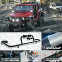 Adjustable Hard Top Storage Rack Hardtop Carrier Suitable for 1976-2026 Jeep Wrangler JK JL YJ TJ JKU JLU Unlimited & Newer Jeep Wrangler CJ-7 Movable Bracket Cart Sliding for 2/4 Door (Black)