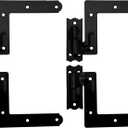 QCAA Steel Blind Shutter Hinge for Wood Frame & Brick, 1-1/16", Power Coated Black, 4 Pack (2 Pair), Made in Taiwan
