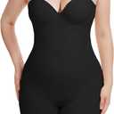 Decorus Strapless Shapewear Bodysuit For Women: Strapless Body Shaper Tummy Control - No Straps Full Body Shapewear With bra (Medium, Black)