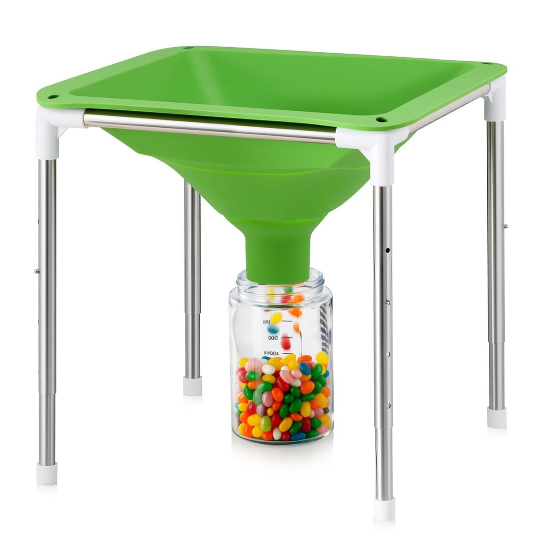 Extra Large Silicone Funnel with Stand Collapsible for Harvest Right Freeze Dryer,Wide Mouth Fit All Size Harvest Right Freeze Dryer Trays, Easy Transfer Food,Freeze Dryer Accessories