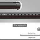 Vailge Room Divider Tension Curtain Rod, Shower / Windows Curtain Rods, 43-83 Inch,No Drilling,Adjustable Bathroom Stall Tension Pole-Black