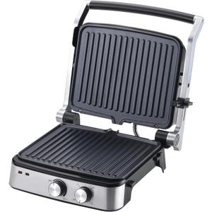 Vivicreate 5-in-1 Contact Grill Stainless Steel Panini Press Nonstick Electric Grill Adjustable Temperature Removable Plates Portable for Sandwiches Steak Chicken Breakfast elctrica prensa de panini