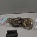 KooKaStyle Invisible Wire Hair Extensions with Transparent Headband Adjustable Size 4 Secure Clips Long Wavy Secret Wire Hairpiece 20 Inch for Women(Ash Brown with Beach Blonde)