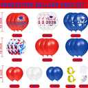 2026 Graduation Decorations, Red and Blue Graduation Decorations, Balloons Boxes (4PCS) with Letters 2026 GRAD So Proud of You, Congrats Grad Decorations for High School & College