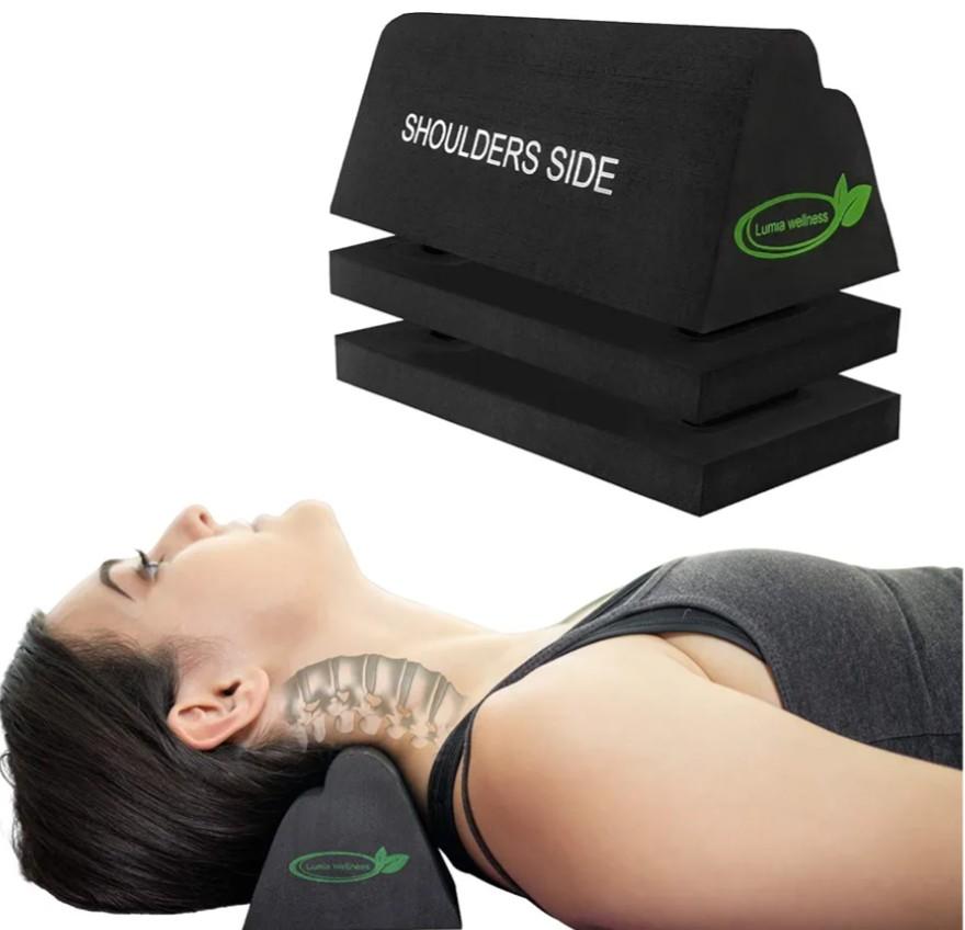Lumia Wellness Cervical Orthotic Traction Block, Firm, Spinal & Neck Alignment, Cervical Traction Device & Neck Stretcher