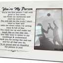 EDCTO Rustic Wooden Picture Frame, 8X10 Inch - Anniversary & Valentine's Gift, Home Decor - 'You're My Person' (Friend gift-18)