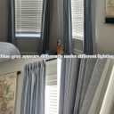 Kayne Studio Blue Gray Pinch Pleated Full Blackout Curtains, Linen Blend Room Darkening Thermal Insulated Soundproof Drapes, 84 Inch Back Tab Window Curtains for Living Room Bedroom(2 Panels, 40"x84")