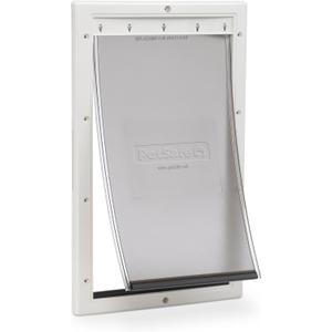 PetSafe Plastic Pet Door - Easy Install for Wood, PVC Metal & Paneled Doors - Rust-Free Plastic Frame - Flap Dimensions 10 1/4" W x 16 1/4" H - for Large Dogs Weighing Up to 100 lb