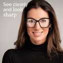 CCVOO Trendy Reading Glasses for Women, Oversized Blue Light Readers, Cheaters Eyeglasses, Stylish Square Cat Eye Glasses