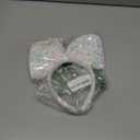 Big Bow Headband for Women Soft Bow-Knot Hair Hoop with Sparkling Sequins Festival Costume Large Hair Bow Accessory (White, Elastic) (1 Count (Pack of 1))