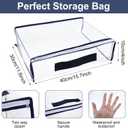 12 Pack Clear Storage Bags,with Zipper 12L Plastic Blankets Storage Bags Waterproof Dustproof Foldable Under Bed Sheet Moving box Closet Organizers for Beddin,Clothing,Duvet,Comforter 15.7x11.8x4Inch