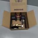 Passage Door Lever Dummy GreenShield Exterior Interior Door Handle for Hallway Closet Heavy Duty Non-Locking Lever Sets No Key Door Knob for Right Left Handed Door (1 Pack, Matte Black)