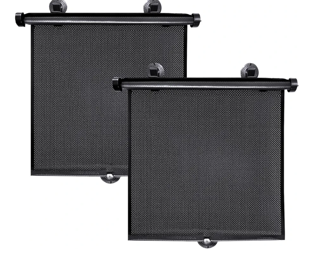 2 Pack Window Sun Shades Retractable Car Curtains Window Covers Protect Baby Kids Sun Shade for Car Window UV and Sun Glare Protection Accessories 18" x 20" (Large)