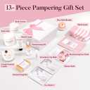 Spa Gifts for Women 13Pcs Mothers Day Gifts Happy Birthday Gift Baskets Christmas Relaxation Home SPA Kit Rose Bath Set Self Care Package Thank You Box for Mom Her Sister Teacher Friends Pink