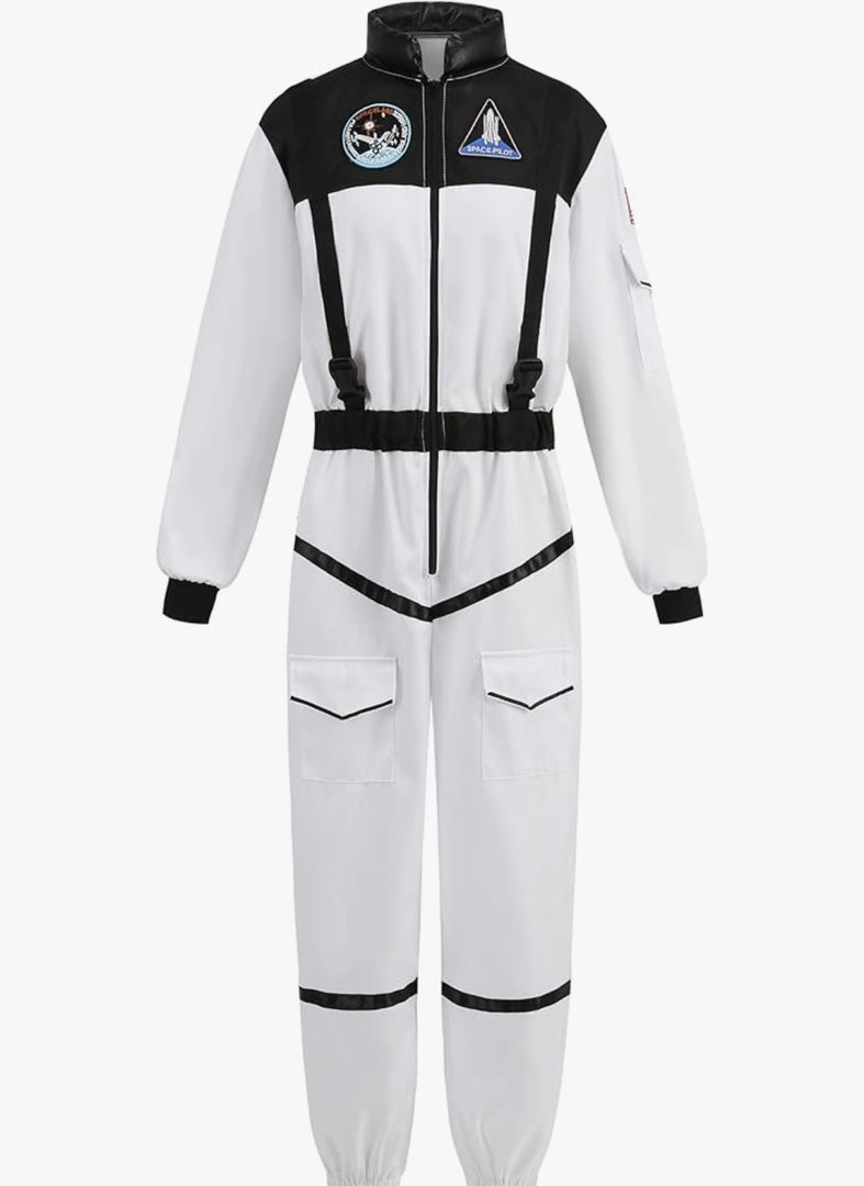 yolsun Womens Astronaut Costume Adult Space Suit Halloween Cosplay Spaceman Costume Dress Up, XL